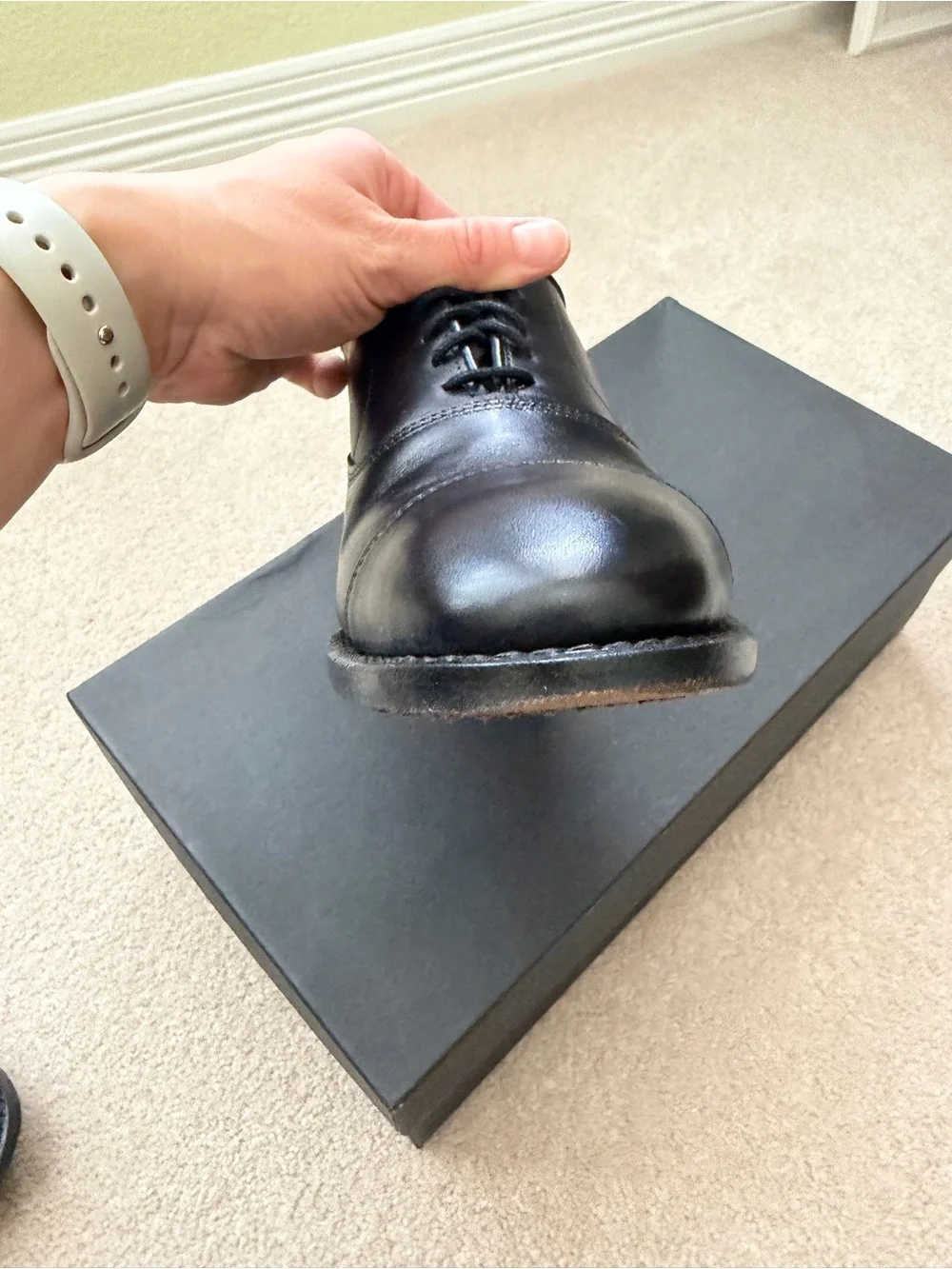 Allen Edmonds || Park Avenue Cap Toe Oxford Leather Shoes Black || Size 7.5 Box